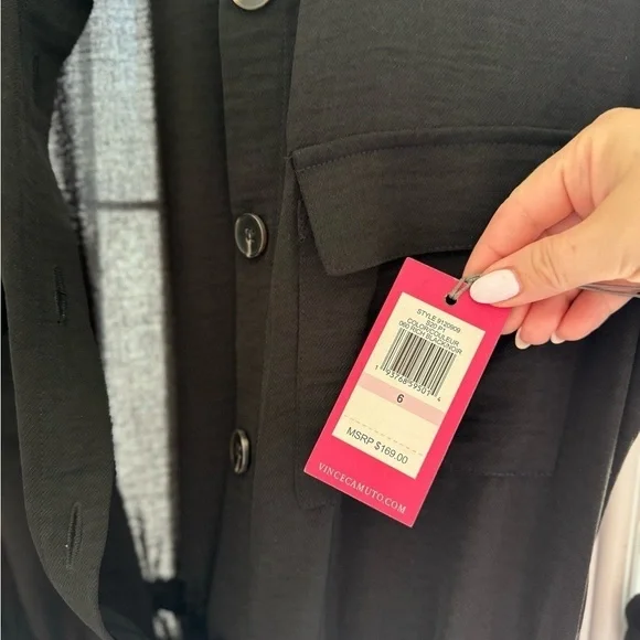 NWT VINCE CAMUTO jumpsuit, rich black (size 6) - Picture 4 of 6